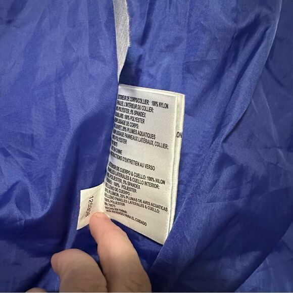 Michael Kors jacket Down Filled Lightweight puffer  Size M Blue & Black Like New - Picture 9 of 11